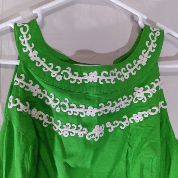 Lilly Pulitzer Green Paisley Embroidered Jacqueline Shift Dress - Picture 3 of 15